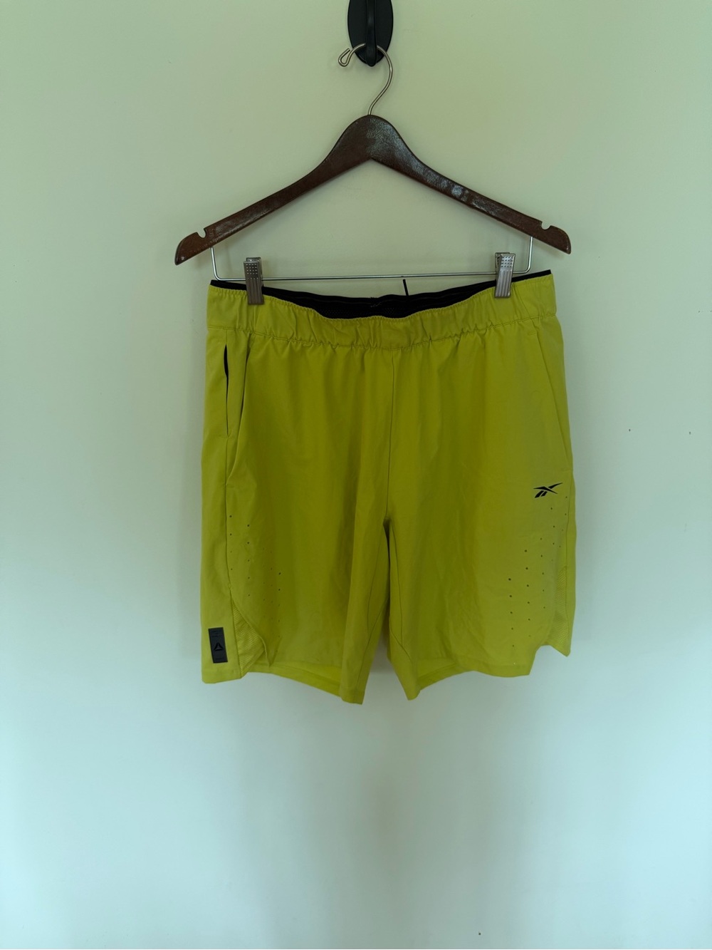 Reebok Men's Neon Lime Athletic Shorts